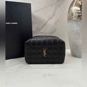 ❌SOLD❌🔥NEW! YSL•Cassandre Quilted Small Cosmetic Pouch